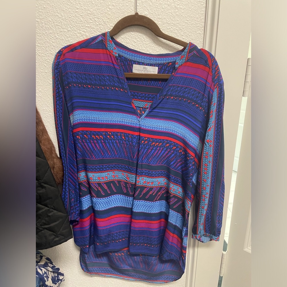 Amanda Uprichard Tunic Silk Blouse